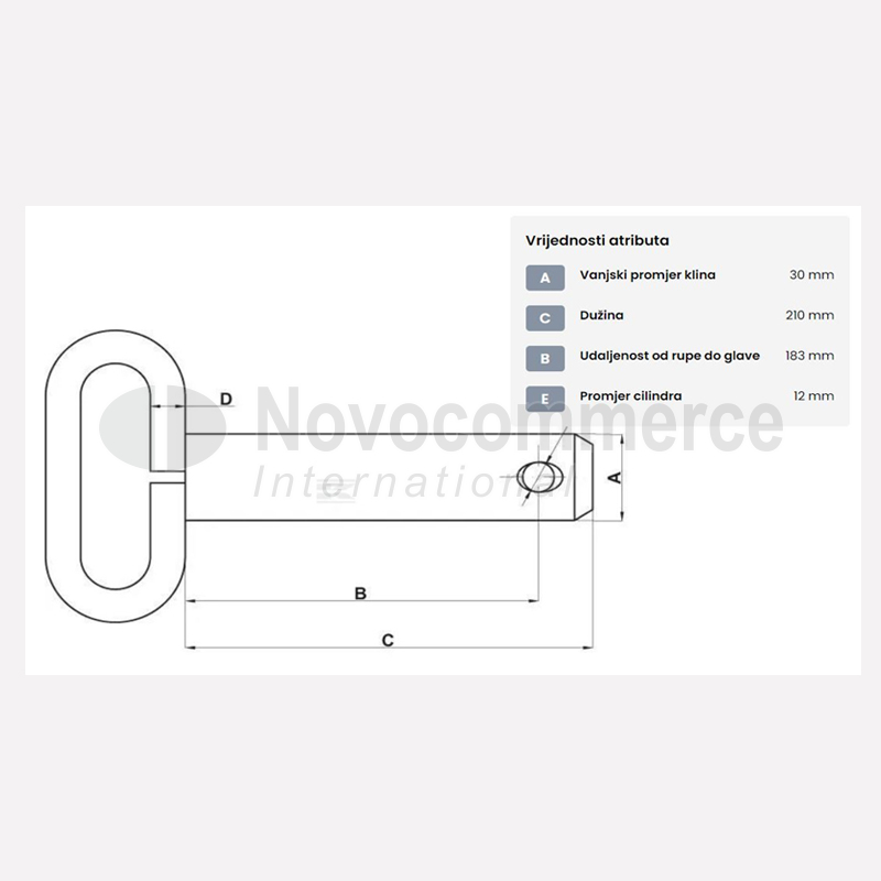 Klin s ručkom-inox-